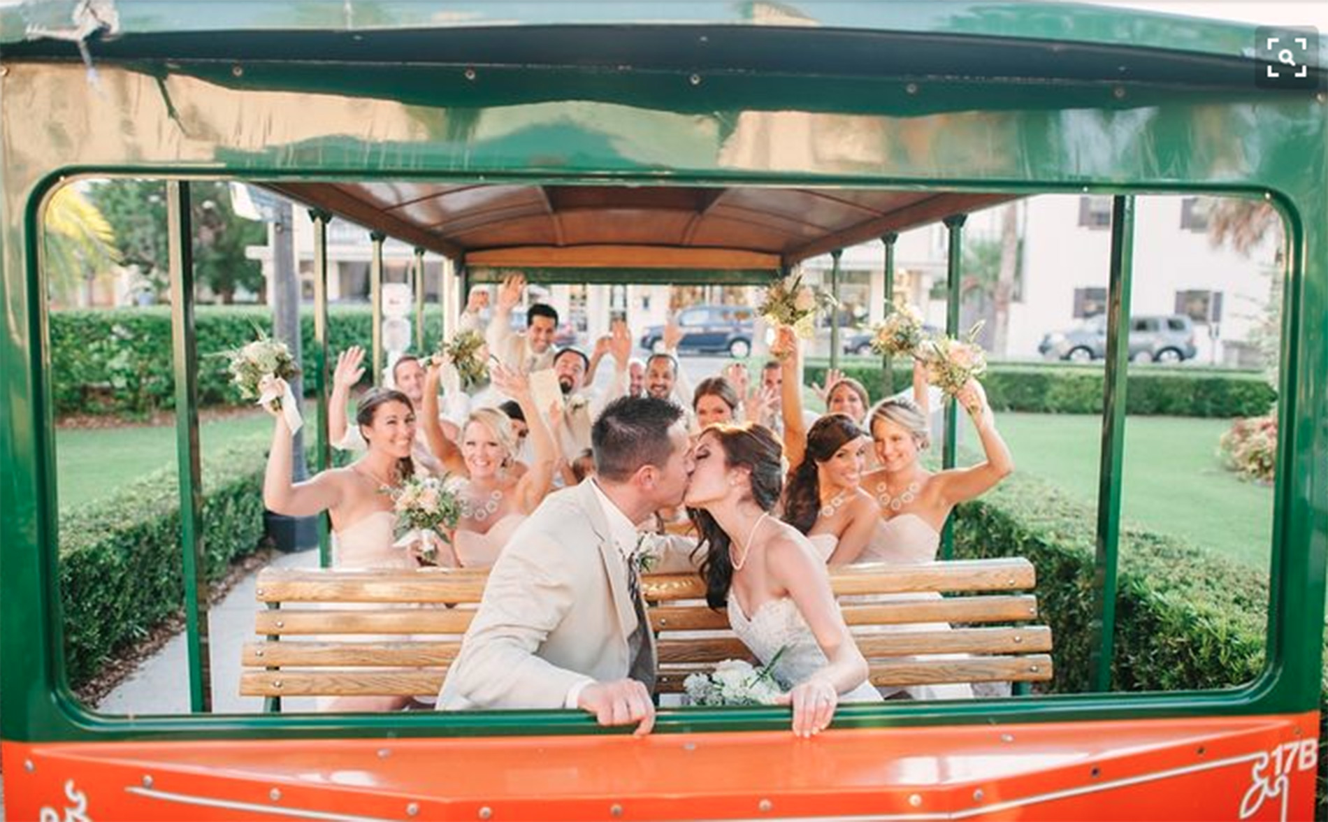 St-Augustine-Wedding-Venues-White-Room-Ballroom-Wedding-Historic-Downtown-trolley