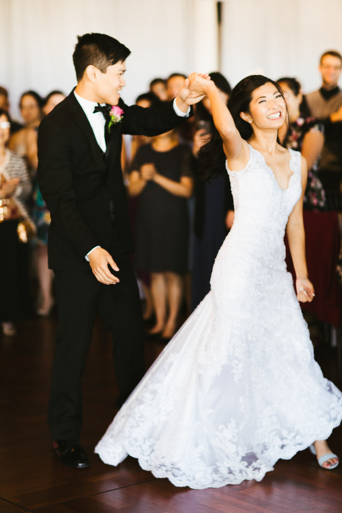 St. Augustine Wedding Bride and Groom Dancing Laughing