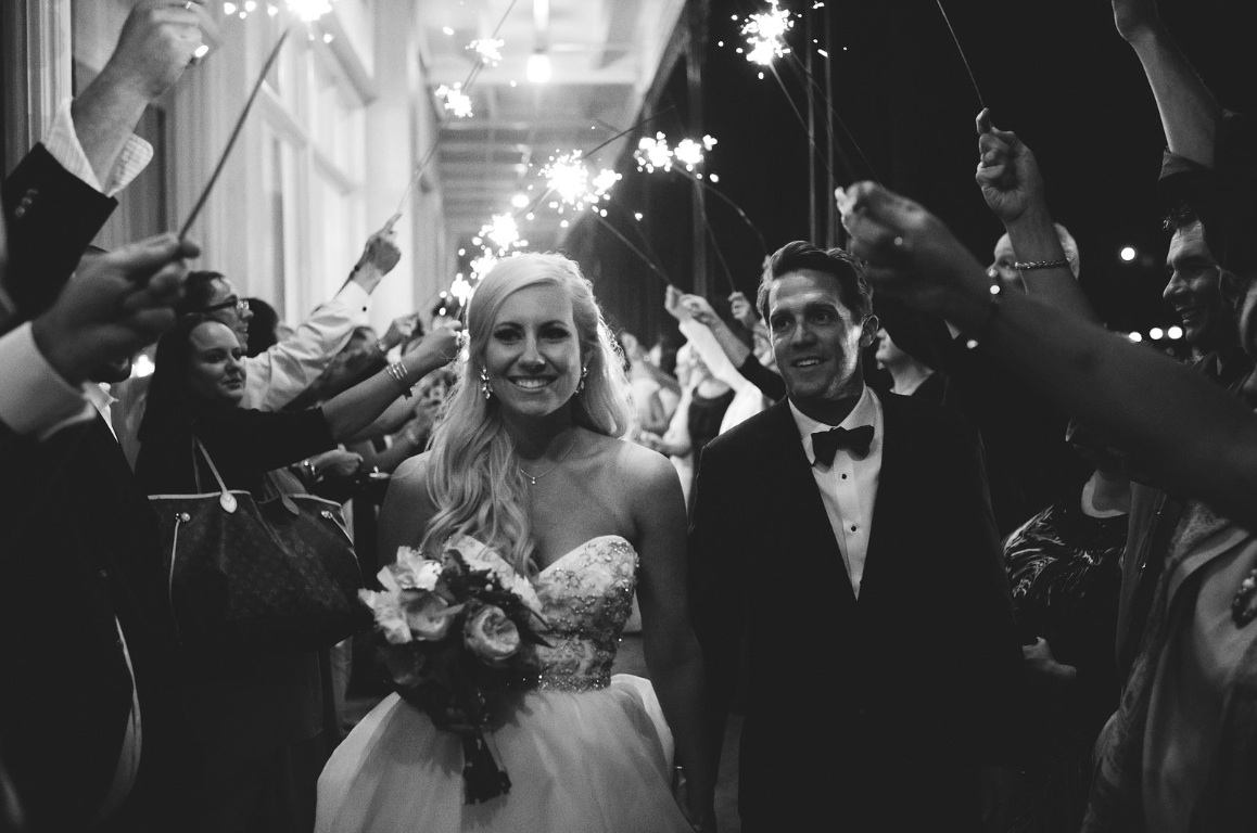 Sparkler Exit! What a beautiful couple!