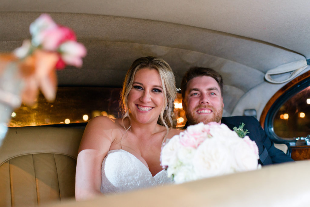 St Augustine Wedding Venues Bride and Groom Getaway Car